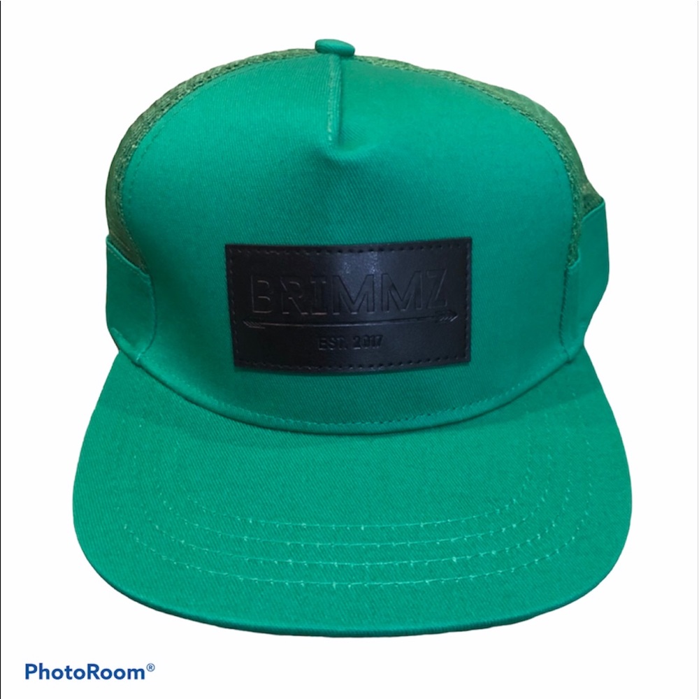 Brimmz child solid green hat New